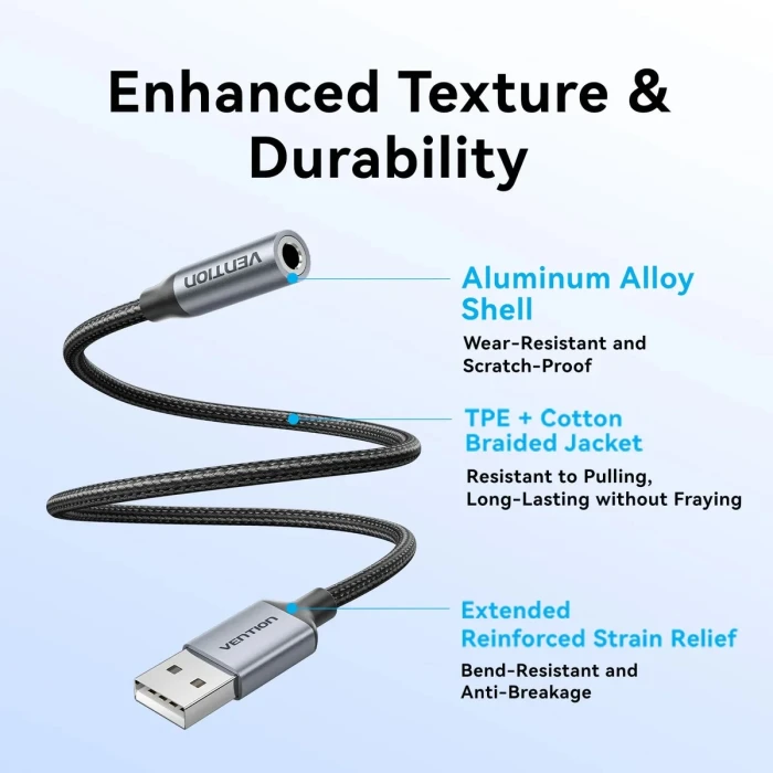 Vention звукова карта USB > 3.5mm 4-pin