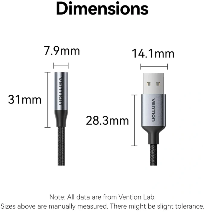 Vention звукова карта USB > 3.5mm 4-pin