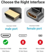 Vention Преходник ъглов HDMI 2.0 4K