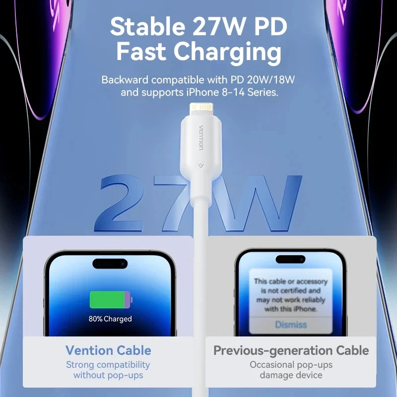 Vention USB 2.0 Type-C > Lightning 1.0m