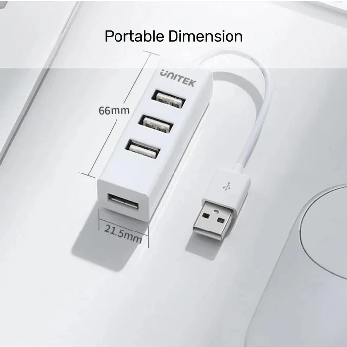 Unitek USB 2.0 HUB 4 port White - Y-2146