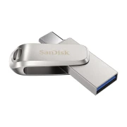 USB памет SanDisk Ultra Dual Drive Luxe, 64GB, USB 3.1 Gen 1, USB-C, Сребрист