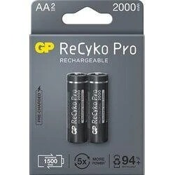 Акумулаторна Батерия GP R6 AA 2100mAh RECYKO + PRO 210AAHCB-EB2 NiMH /до 1500 цикъла/  2 бр. в опаковка GP