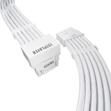 1stPlayer модулен кабел Custom Sleeved Modding Cable White - PCIe 5.0 12VHPWR M/M - FM2-B-WH