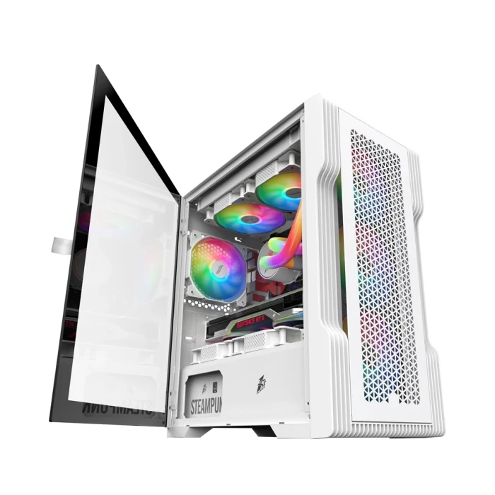 1stPlayer TRILOBITE T3 Mesh White FIxed RGB