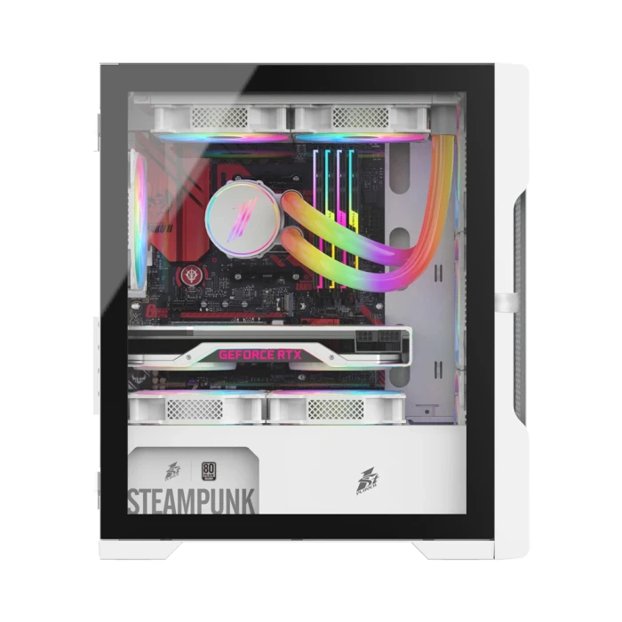 1stPlayer TRILOBITE T3 Mesh White FIxed RGB