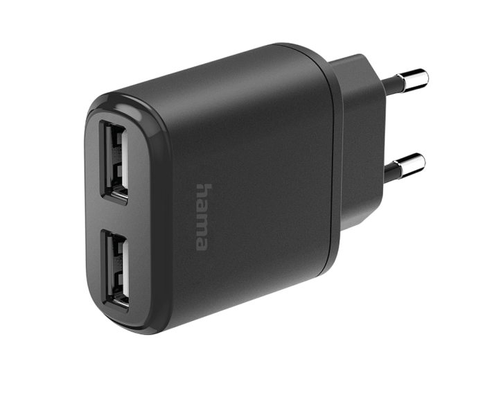 Зарядно HAMA 220V 2x USB-A 12W