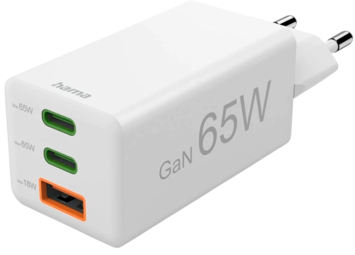 HAMA 2 x USB-C + USB-A adapter - 65W