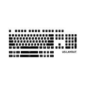 Капачки за механична клавиатура Steelseries PrismCaps PBT Doubleshot 104-Keycap Black US-Layout