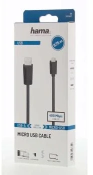 HAMA USB-A > micro-USB 2.0 - 0.75m
