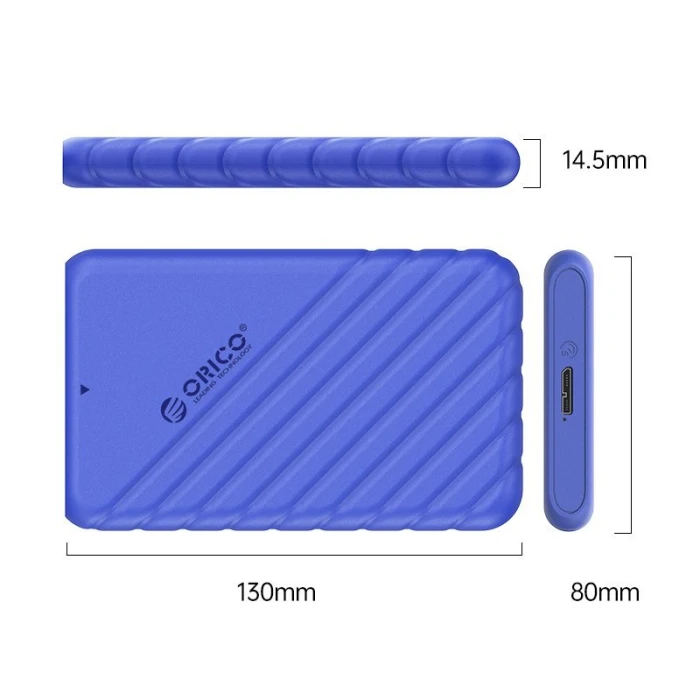 Orico кутия за диск  - 2.5 inch USB3.0 BLUE - 25PW1-U3-BL