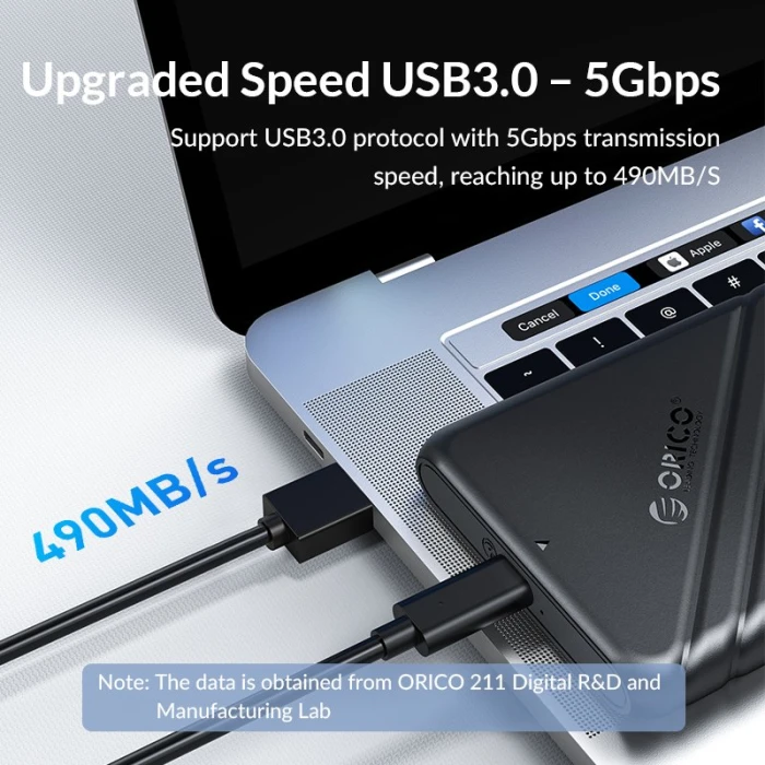 Orico кутия за диск  - 2.5 inch USB3.0 BLUE - 25PW1-U3-BL