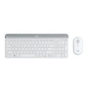 Kомплект безжични клавиатура с мишка Logitech MK470, Бяла