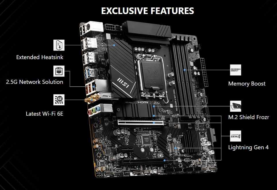 MSI PRO B760M-A WIFI DDR4