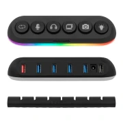 5 портов Хъб Streamplify HUB DECK 5, USB 3.0, RGB 