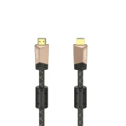 Кабел HAMA Premium, HDMI мъжко - HDMI мъжко, 1.5 м, Ферит, Позлатени конектори