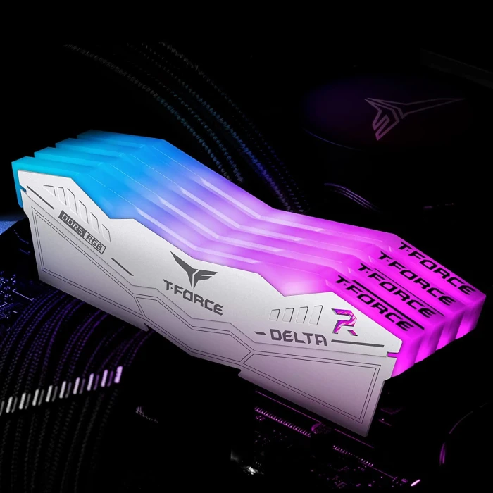 32GB (2x16) DDR5-6000 CL38 Team Group T-Force Delta RGB White