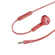 Слушалки-тапи HAMA Earbuds " Advance", Микрофон, Плосък кабел, Червен