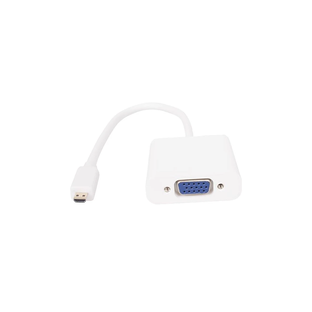 VCom Адаптер Adapter Mini HDMI CM to VGA F White - CG592-0.15m