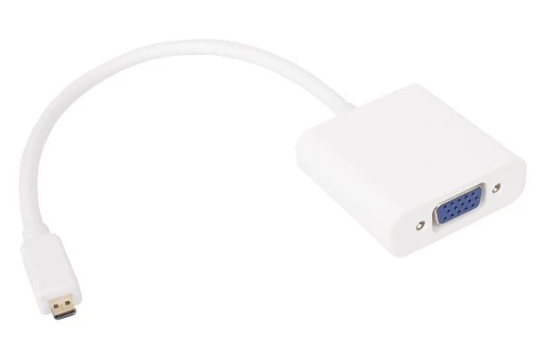 VCom Адаптер Adapter Mini HDMI CM to VGA F White - CG592-0.15m