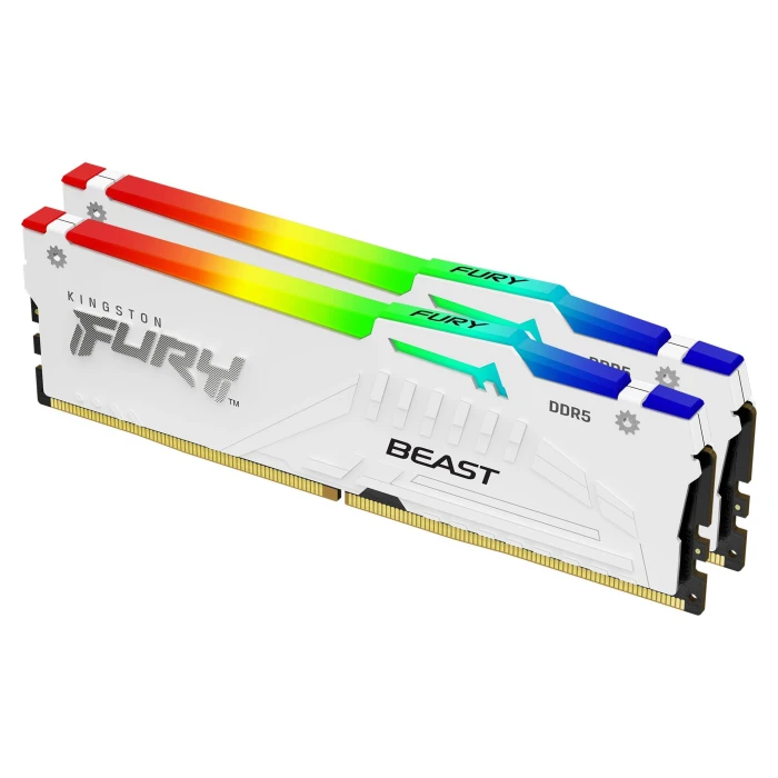 Kingston FURY Beast White RGB 32GB (2x16GB) DDR5 6000MHz CL36
