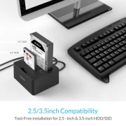 Orico докинг станция Storage - HDD/SSD Dock - 2 BAY Clone 2.5/3.5 USB3.0 - 6629US3-C