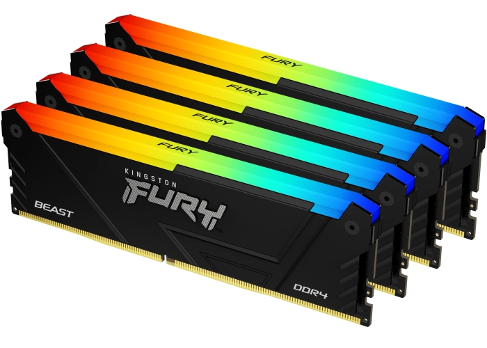 Kingston FURY Beast Black RGB 32GB (4x8GB) DDR4 3600MHz CL17