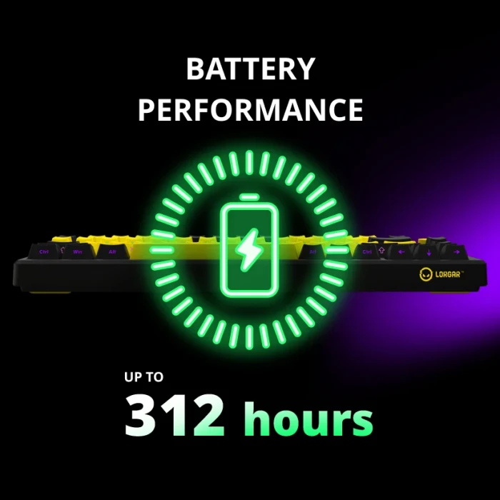 LORGAR KBP7075W Wireless PBT Beige