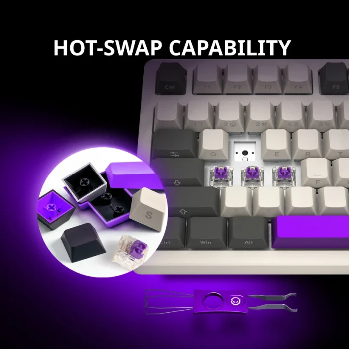 LORGAR KBP70TKLW Wireless PBT Beige