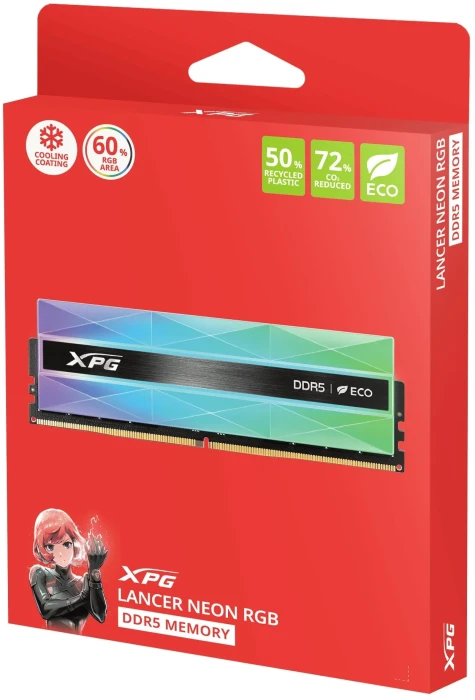 32GB (2x16) DDR5-6800 CL34 XPG LANCER NEON RGB