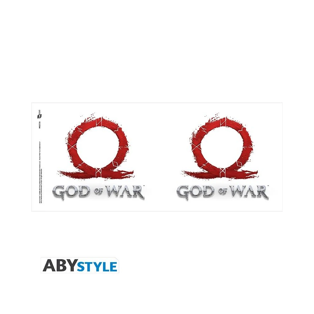 Чаша ABYSTYLE GOD OF WAR, Logo, Порцелан, Бяла