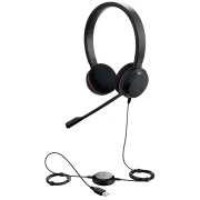 Слушалки Jabra Evolve 20 Stereo Microsoft Teams Optimized, Микрофон, Черни 