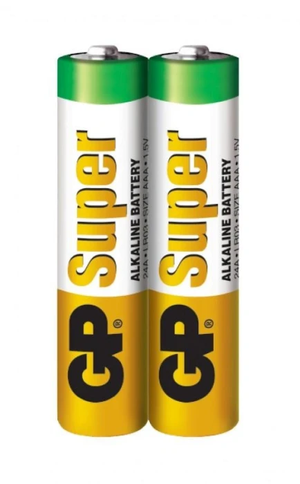 Алкална батерия GP SUPER LR03 AAA, 2 бр. в опаковка / shrink, 1.5V, GP24A