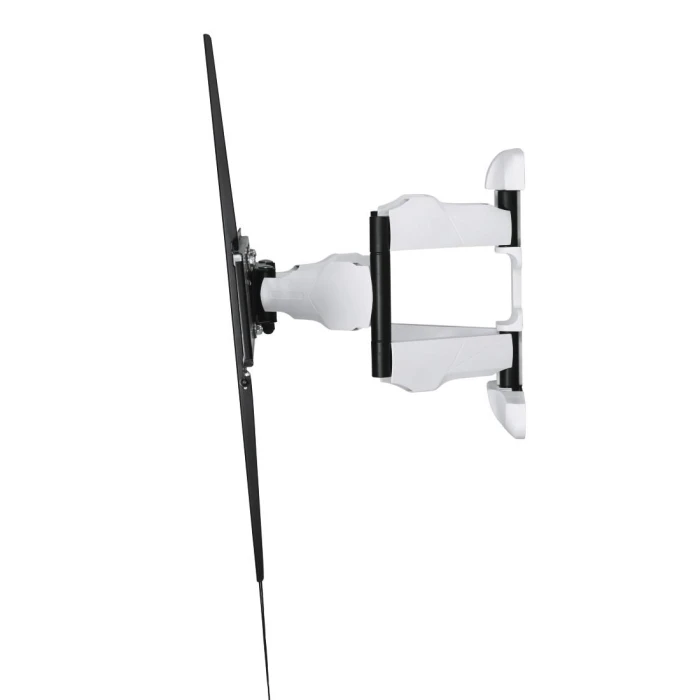 Стенна стойка за TV HAMA, Регулируема, 46"-90", до 75 кг, Черен/Бял
