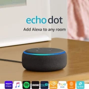 Преносима смарт тонколона Amazon Echo Dot 3 Charcoal, гласов асистент, Черен