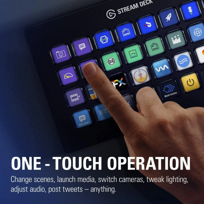 Контролер Elgato Stream Deck, 32 LCD бутона, черен