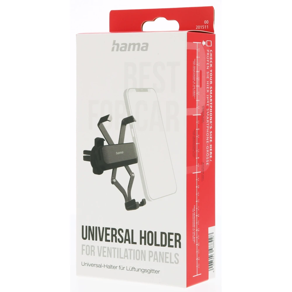 Стойка за мобилен телефон Hama "Gravity Pro" за решетка, регулируема, универсална