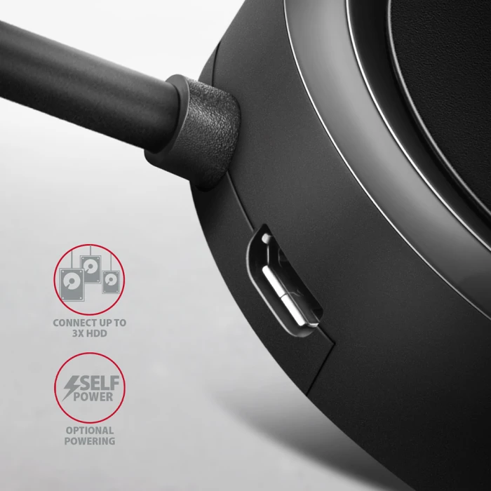 AXAGON HUE-P1C SuperSpeed USB-C ROUND hub