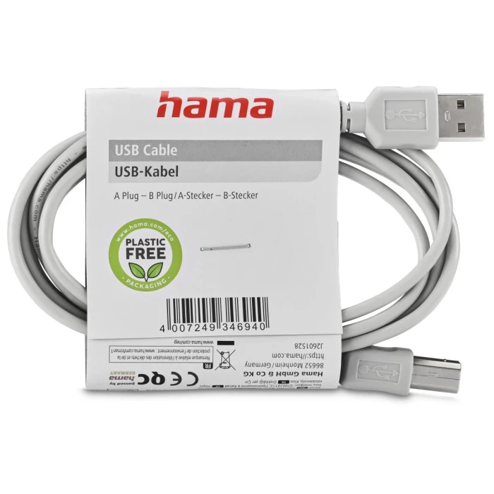 HAMA USB-A > USB-B 2.0 - 1.5m