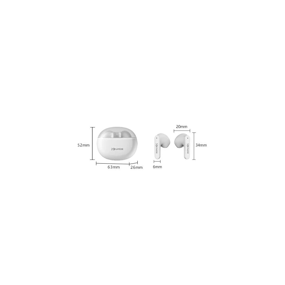 Блутут слушалки-тапи A4tech B20 2Drumtek, True Wireless, Бели