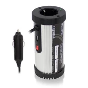 Инвертор Ewent EW3990, DC/AC 12V - 230V, 150W, USB 2.1 A, Сребрист