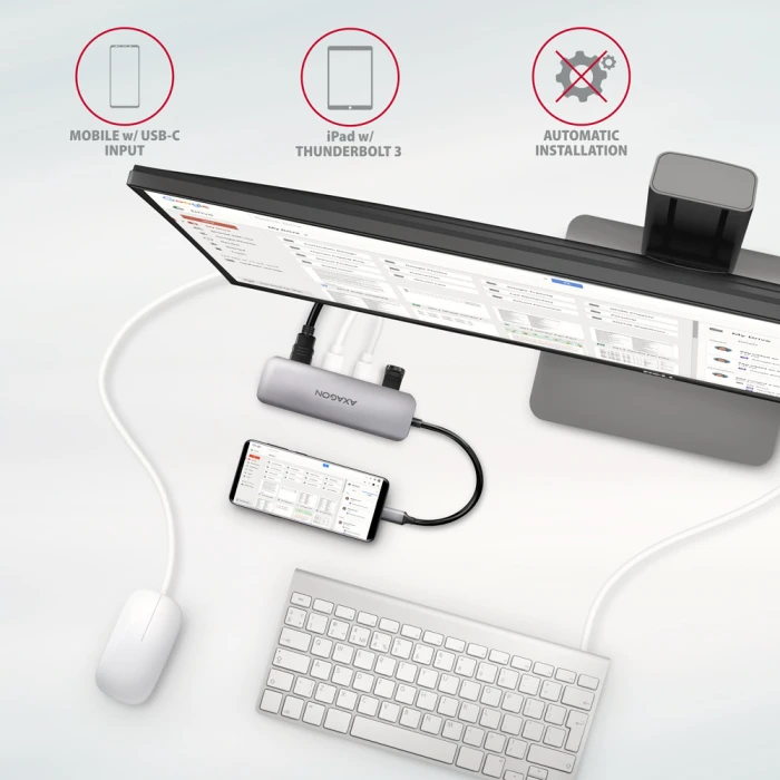 AXAGON HMC-HCR3A SuperSpeed USB-C COMBO 5in1 hub