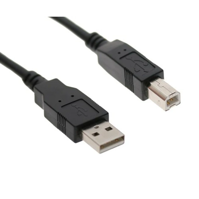 VCom Кабел USB 2.0 AM / BM Black - CU201-B-1.8m