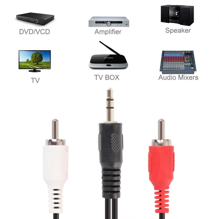 VCom Аудио 3.5mm > RCA x 2 - 10.0m