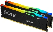 64GB (2x32) DDR5-6400 CL32 Kingston FURY Beast Black RGB