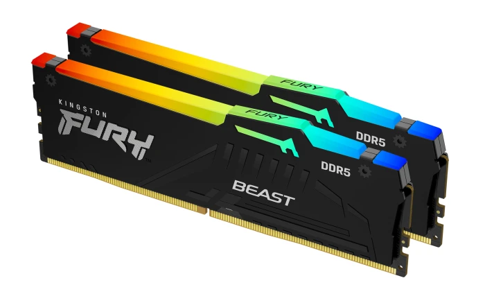 Kingston FURY Beast Black RGB 16GB(2x8GB) DDR5 5200MHz CL36