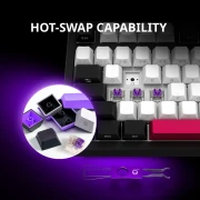 LORGAR KBP7075W Wireless PBT Black