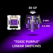 LORGAR KBP7075W Wireless PBT Black