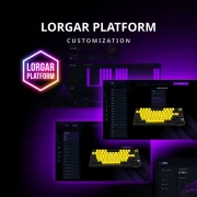 LORGAR KBP7075W Wireless PBT Black