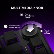 LORGAR KBP7075W Wireless PBT Black